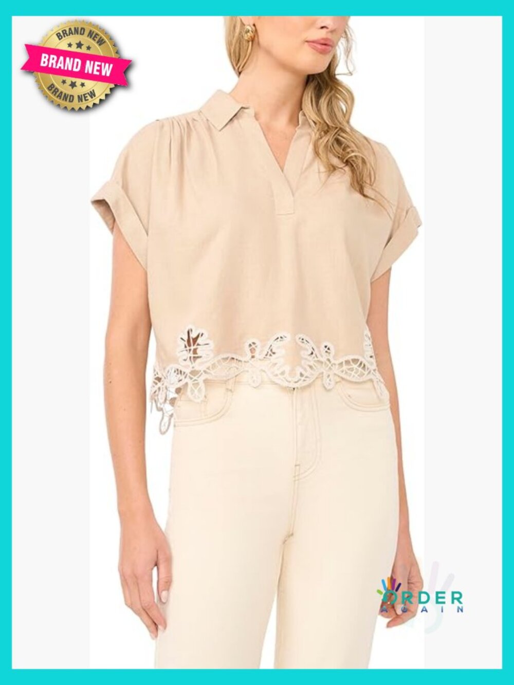 Short Sleeve Collared Blouse Classic Polished Workwear Chic Cotton Regular Fit